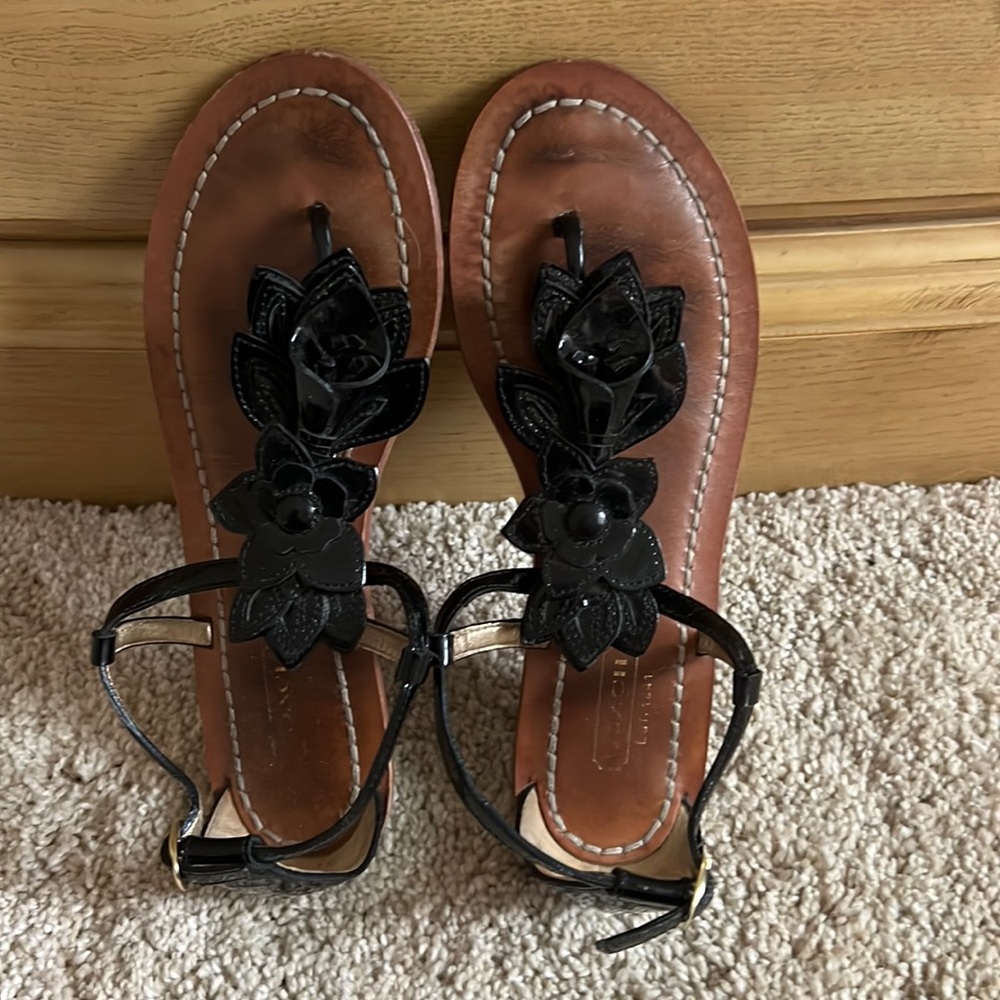 Coach Patent Leather Sandals